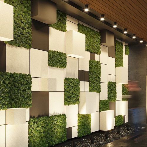 Wall artifical grass